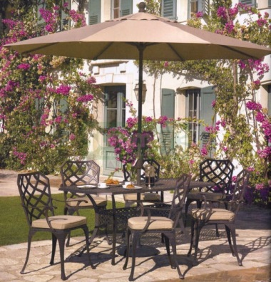 6 seater cast aluminium furniture suite 461
