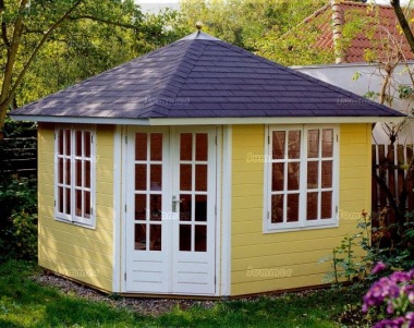 Corner Summerhouse Log Cabin 382
