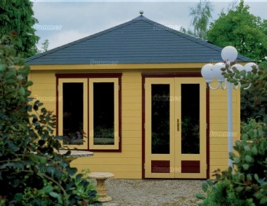Hipped 28-45mm Summerhouse Log Cabin 307